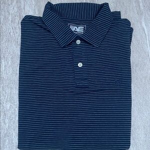 American Eagle Outfitters Men's Navy Striped Polo